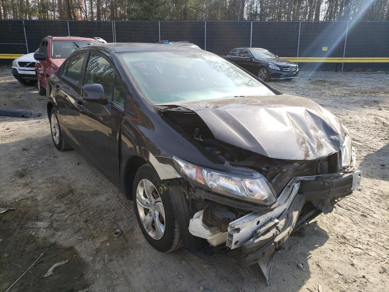 HONDA CIVIC LX 2013 with VIN 2HGFB2F57DH588324 - Photo from auction