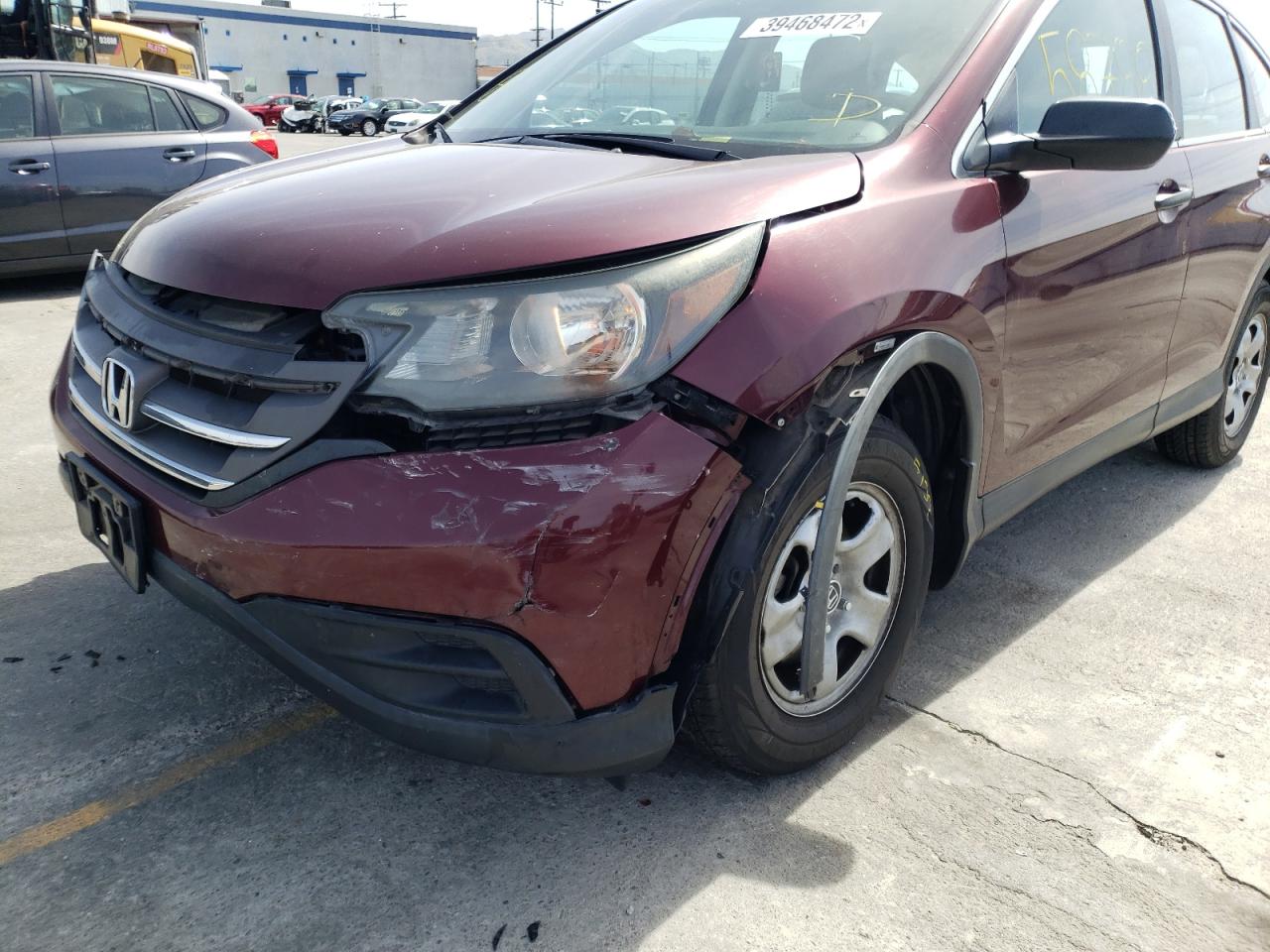 Photo 9 from auction – 2012 HONDA CR-V LX with VIN 5J6RM3H3XCL035217
