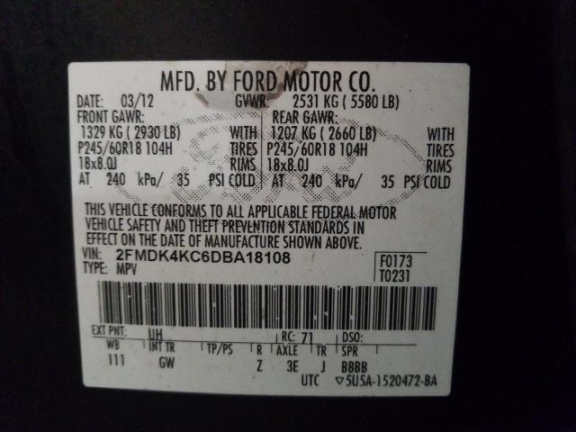 Photo 10 from auction – 2013 FORD EDGE LIMIT with VIN 2FMDK4KC6DBA18108