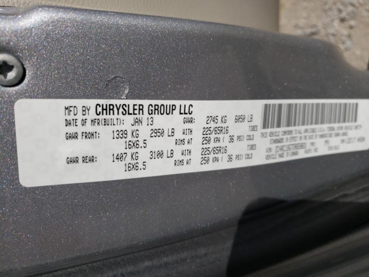 Photo 10 from auction – 2013 CHRYSLER TOWN & COU with VIN 2C4RC1BG7DR658831