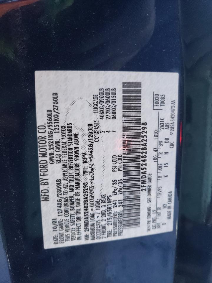 Photo 10 from auction – 2002 FORD WINDSTAR S with VIN 2FMDA52482BA25298