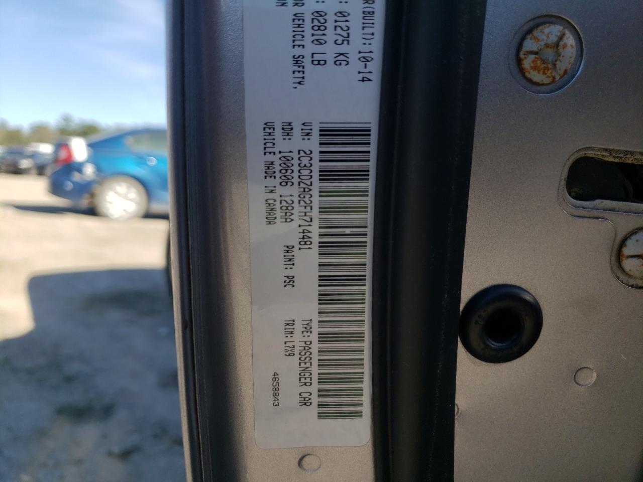 Photo 10 from auction – 2015 DODGE CHALLENGER with VIN 2C3CDZAG2FH714481
