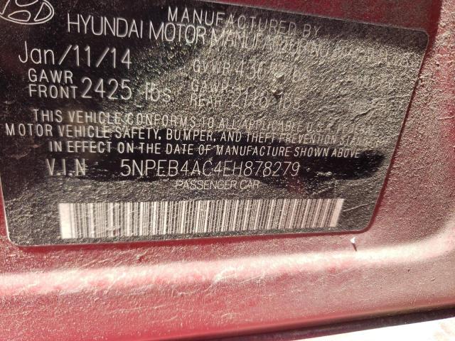 Photo 1 from auction – 2014 HYUNDAI SONATA GLS with VIN 5NPEB4AC4EH878279