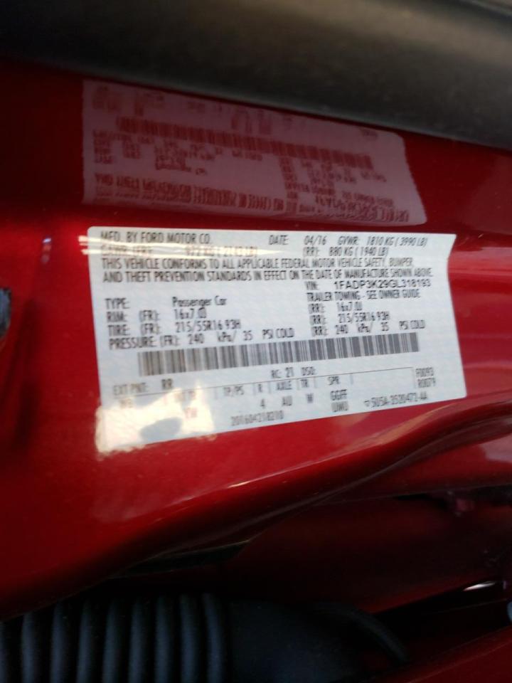 Photo 10 from auction – 2016 FORD FOCUS SE with VIN 1FADP3K29GL318193