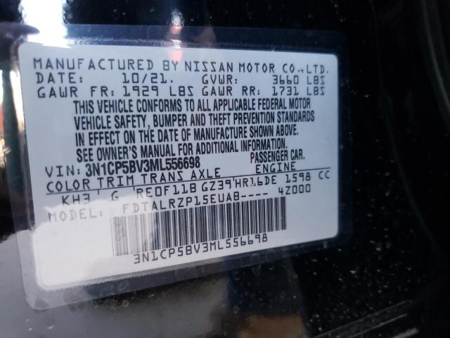 Photo 10 from auction – 2021 NISSAN KICKS S with VIN 3N1CP5BV3ML556698