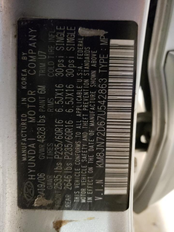 Photo 10 from auction – 2007 HYUNDAI TUCSON SE with VIN KM8JN72D67U542863