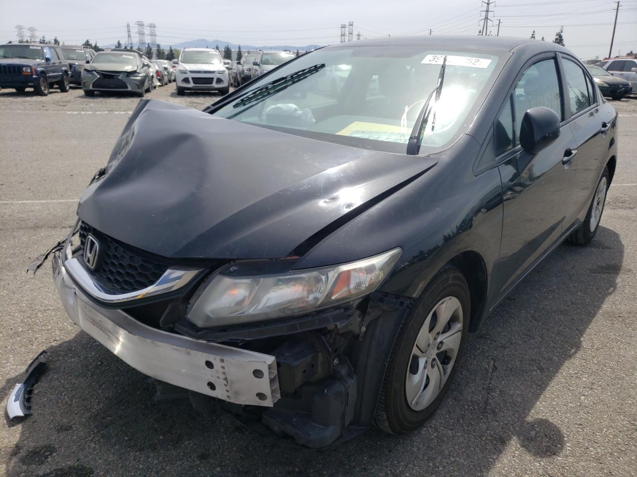 Photo 2 from auction – 2013 HONDA CIVIC LX with VIN 19XFB2F5XDE266027