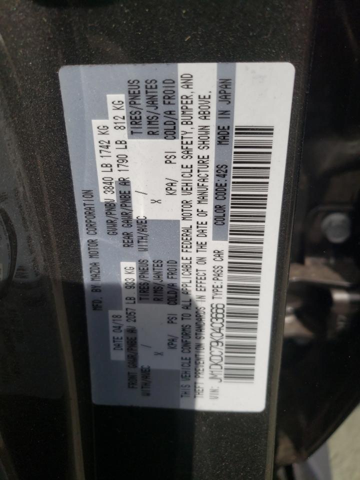 Photo 10 from auction – 2019 MAZDA CX-3 TOURI with VIN JM1DKDC79K0403666