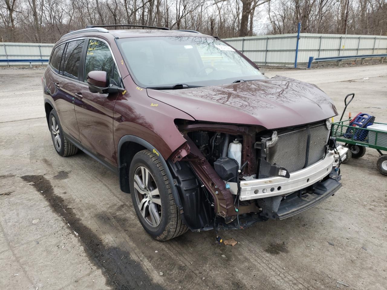 HONDA PILOT EXL 2016 with VIN 5FNYF6H58GB024286 - Photo from auction