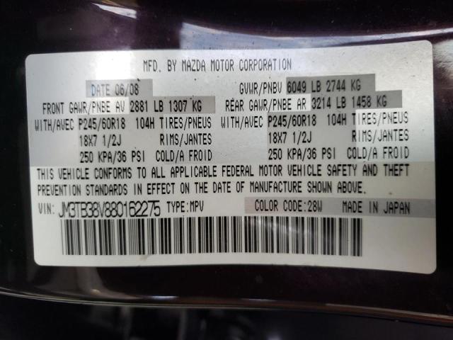 Photo 10 from auction – 2008 MAZDA CX-9 with VIN JM3TB38V880162275