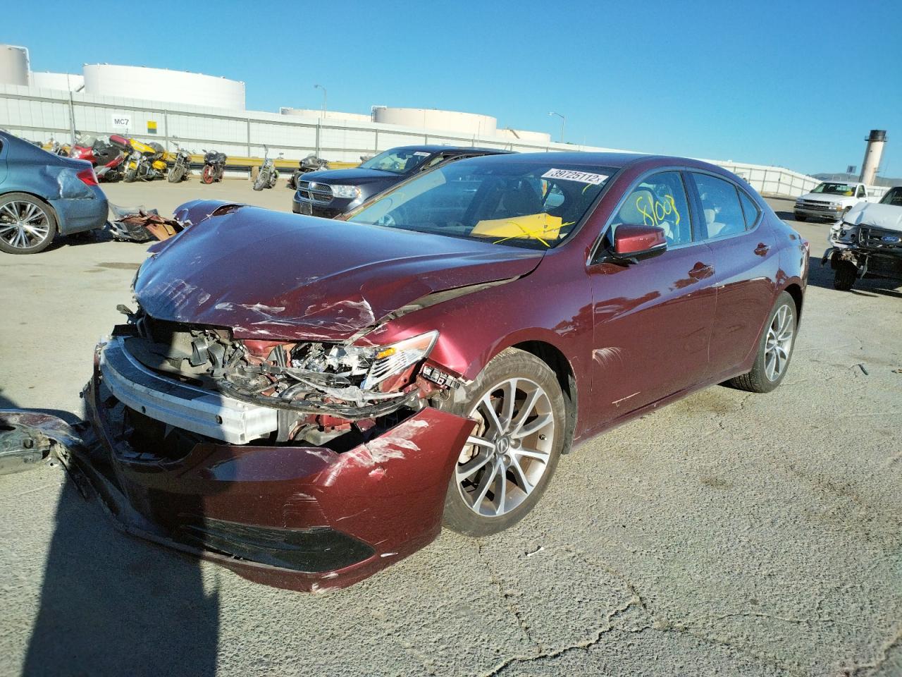 Photo 2 from auction – 2015 ACURA TLX TECH with VIN 19UUB2F5XFA001736