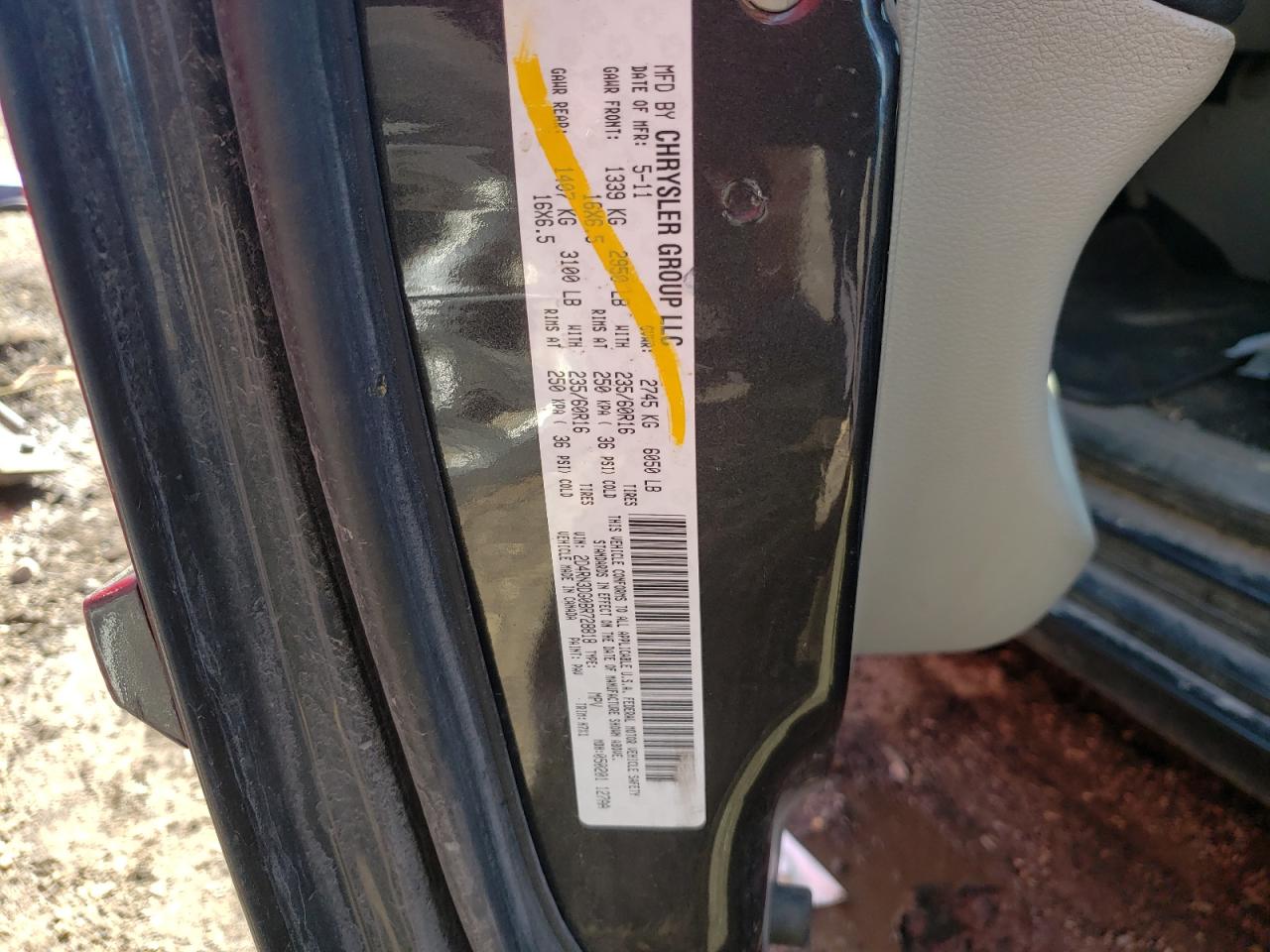 Photo 10 from auction – 2011 DODGE GRAND CARA with VIN 2D4RN3DG0BR728818