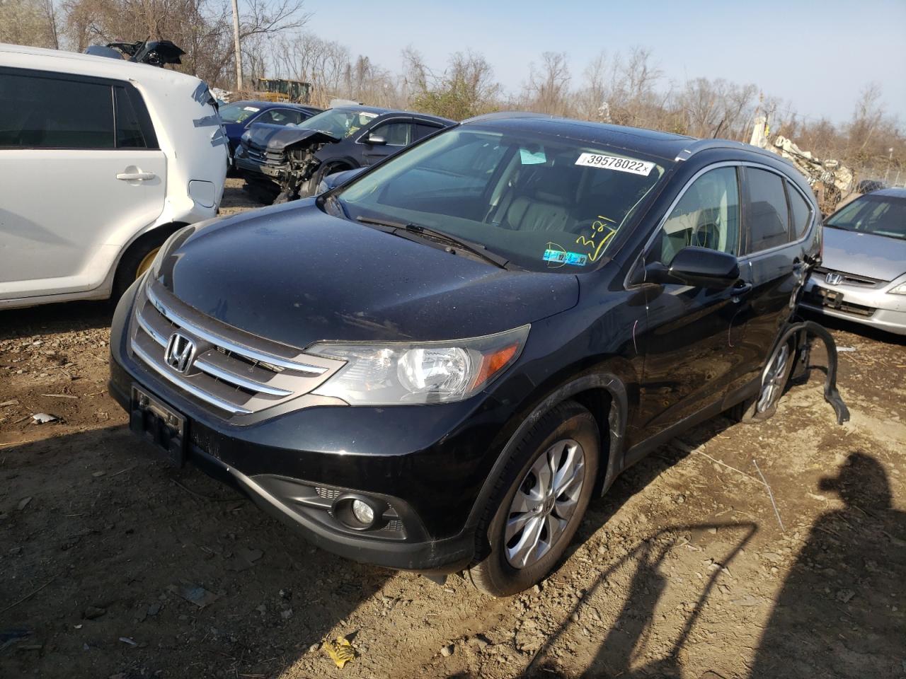Photo 2 from auction – 2014 HONDA CR-V EXL with VIN 5J6RM4H74EL076647