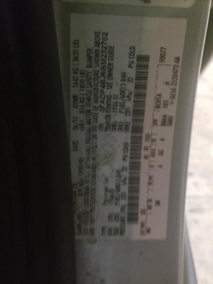 Photo 10 from auction – 2011 FORD FIESTA SE with VIN 3FADP4BJ6BM232702