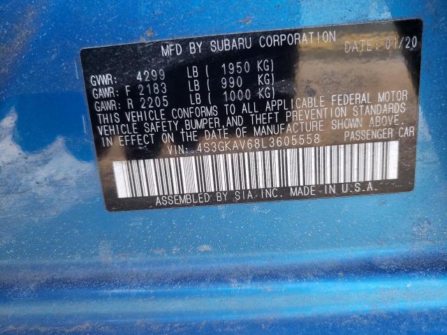 Photo 10 from auction – 2020 SUBARU IMPREZA PR with VIN 4S3GKAV68L3605558