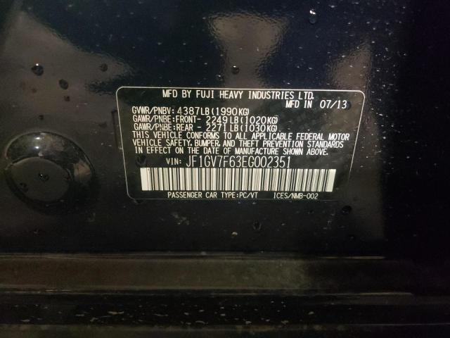 Photo 10 from auction – 2014 SUBARU IMPREZA WR with VIN JF1GV7F63EG002351