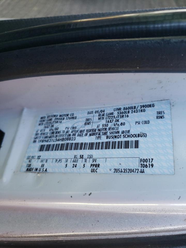 Photo 10 from auction – 2004 FORD ECONOLINE with VIN 1FBNE31L54HB08823