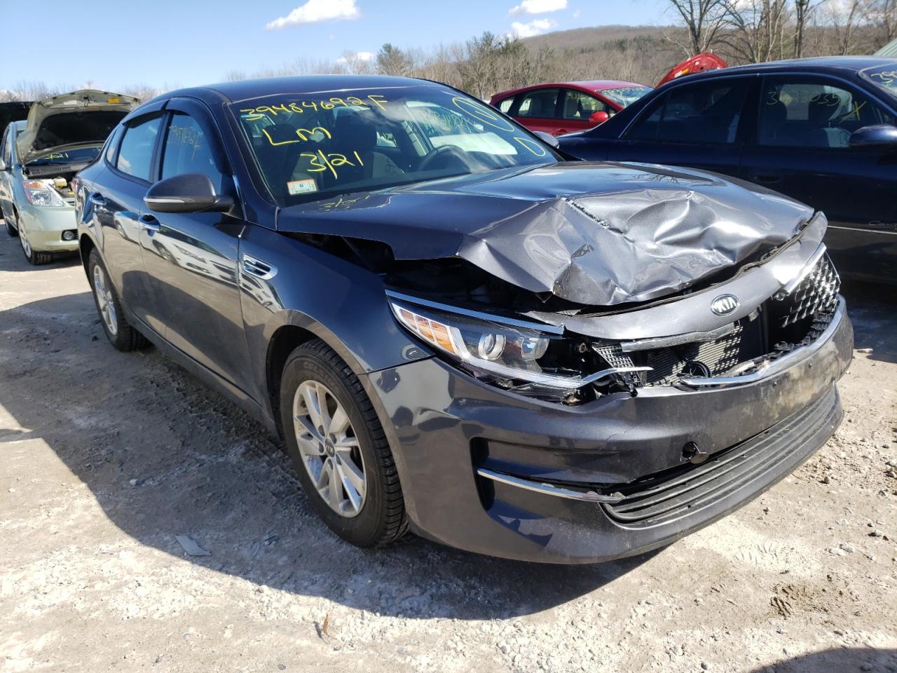 KIA OPTIMA LX 2017 with VIN KNAGT4L38H5137783 - Photo from auction