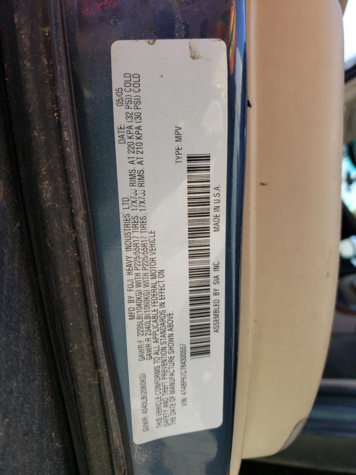 Photo 10 from auction – 2006 SUBARU LEGACY OUT with VIN 4S4BP61C267305916