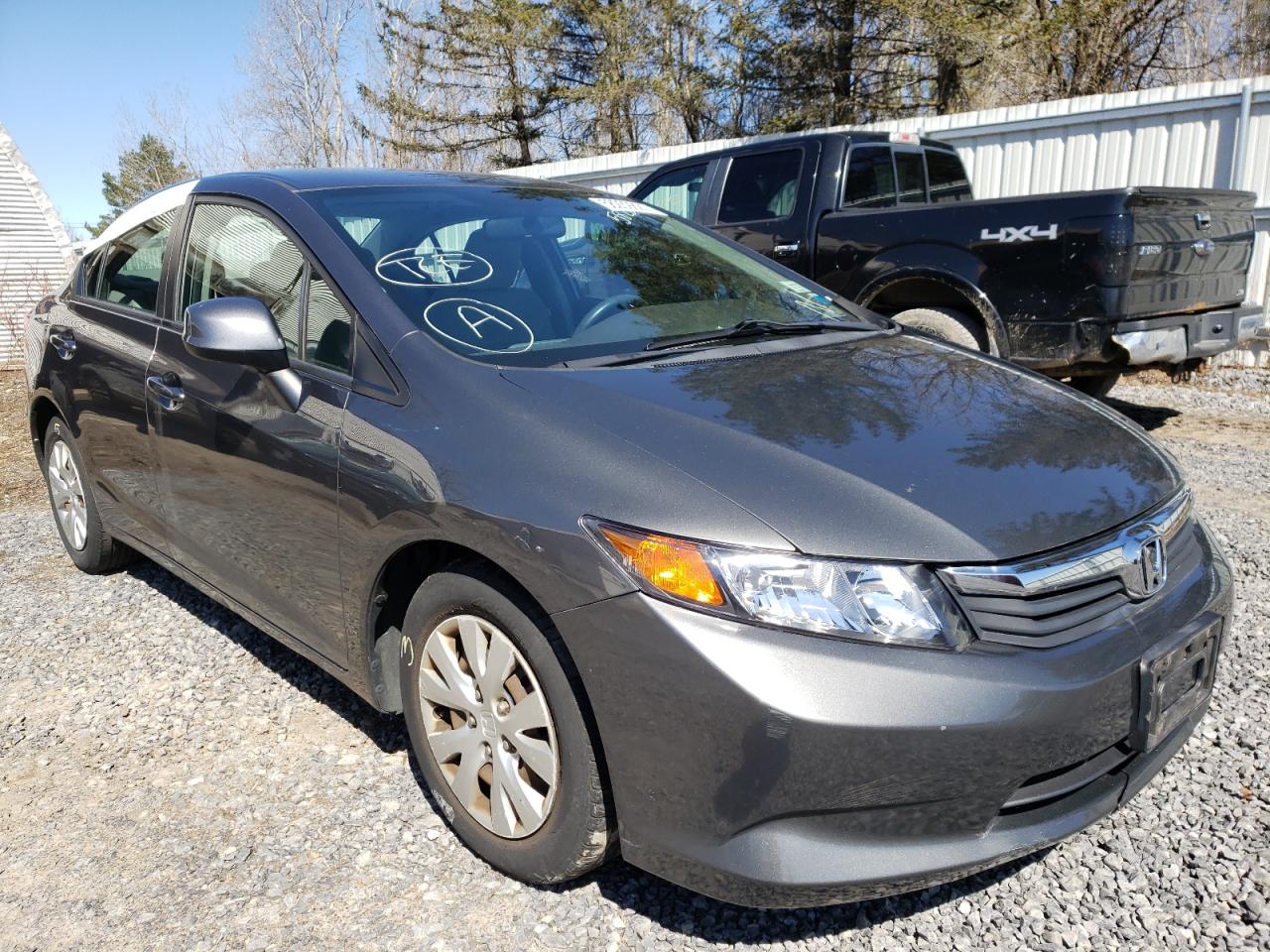 HONDA CIVIC LX 2012 with VIN 19XFB2F56CE312659 - Photo from auction