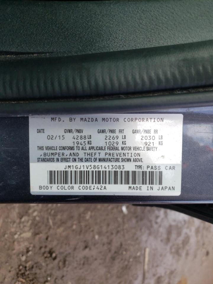 Photo 10 from auction – 2016 MAZDA 6 TOURING with VIN JM1GJ1V58G1413083