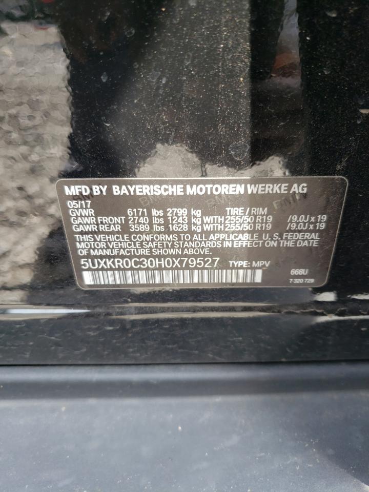 Photo 10 from auction – 2017 BMW X5 XDRIVE3 with VIN 5UXKR0C30H0X79527