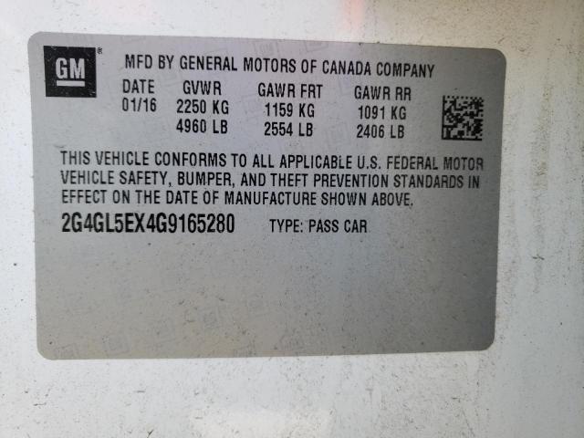 Photo 10 from auction – 2016 BUICK REGAL with VIN 2G4GL5EX4G9165280