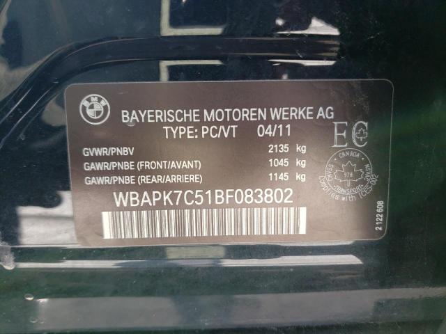 Photo 10 from auction – 2011 BMW 328 XI with VIN WBAPK7C51BF083802