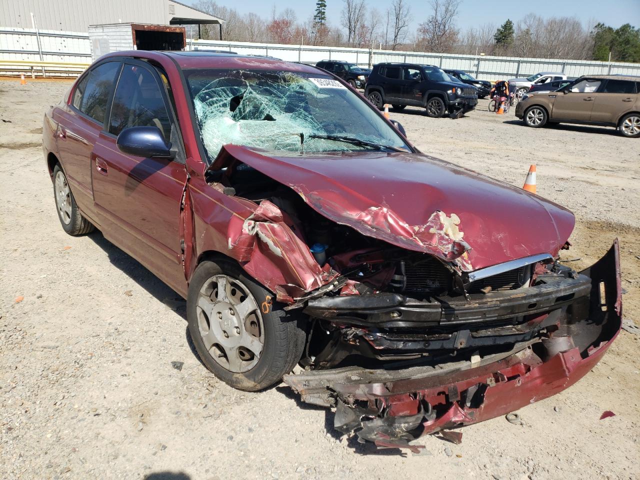 HYUNDAI ELANTRA 2003 with VIN KMHDN45D73U647526 - Photo from auction
