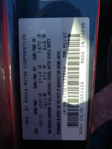 Photo 10 from auction – 2014 MAZDA 3 TOURING with VIN JM1BM1V73E1133846
