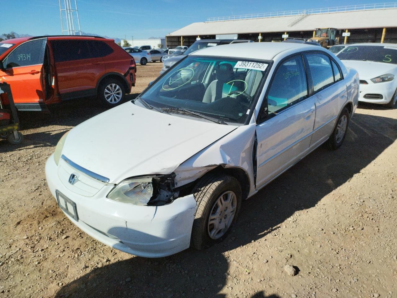 Photo 2 from auction – 2002 HONDA CIVIC LX with VIN 2HGES16592H507701