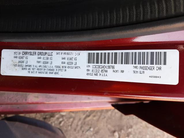 Photo 10 from auction – 2014 CHRYSLER 200 LIMITE with VIN 1C3CCBCGXEN198786