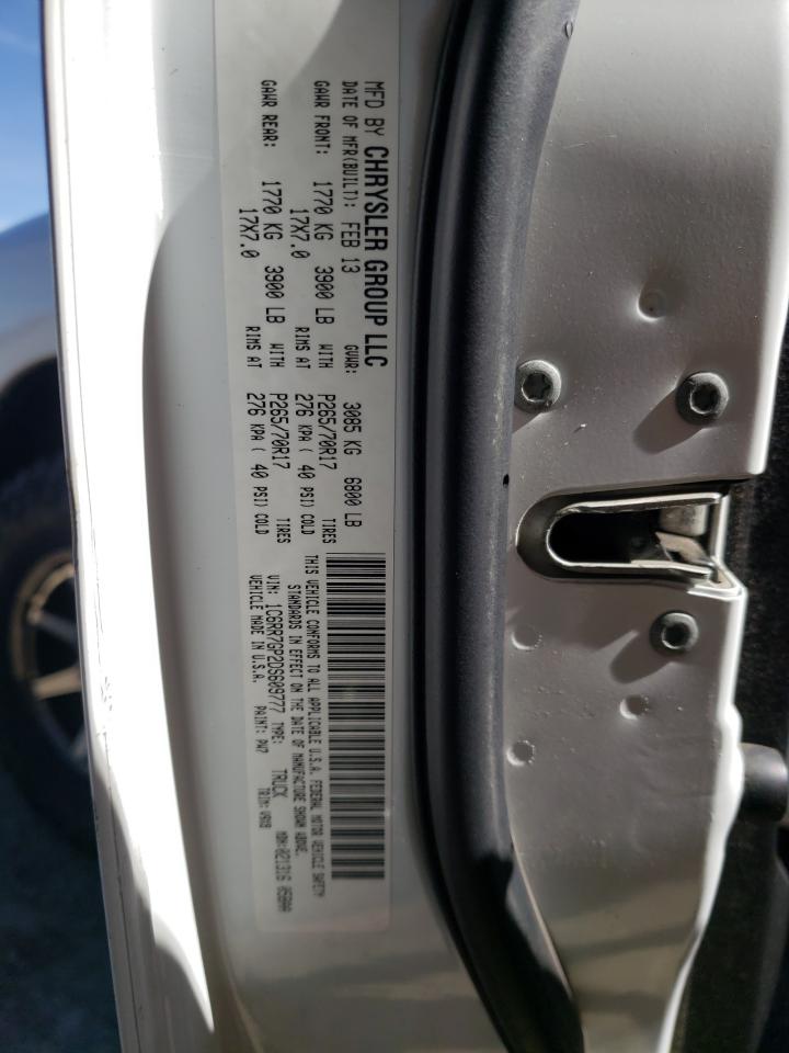 Photo 10 from auction – 2013 RAM 1500 SLT with VIN 1C6RR7GP2DS609777