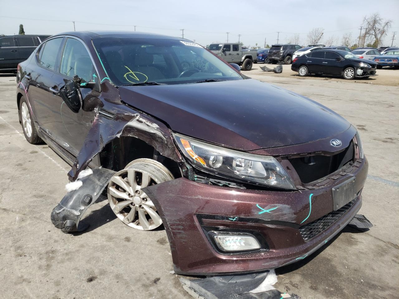KIA OPTIMA EX 2014 with VIN 5XXGN4A73EG343376 - Photo from auction