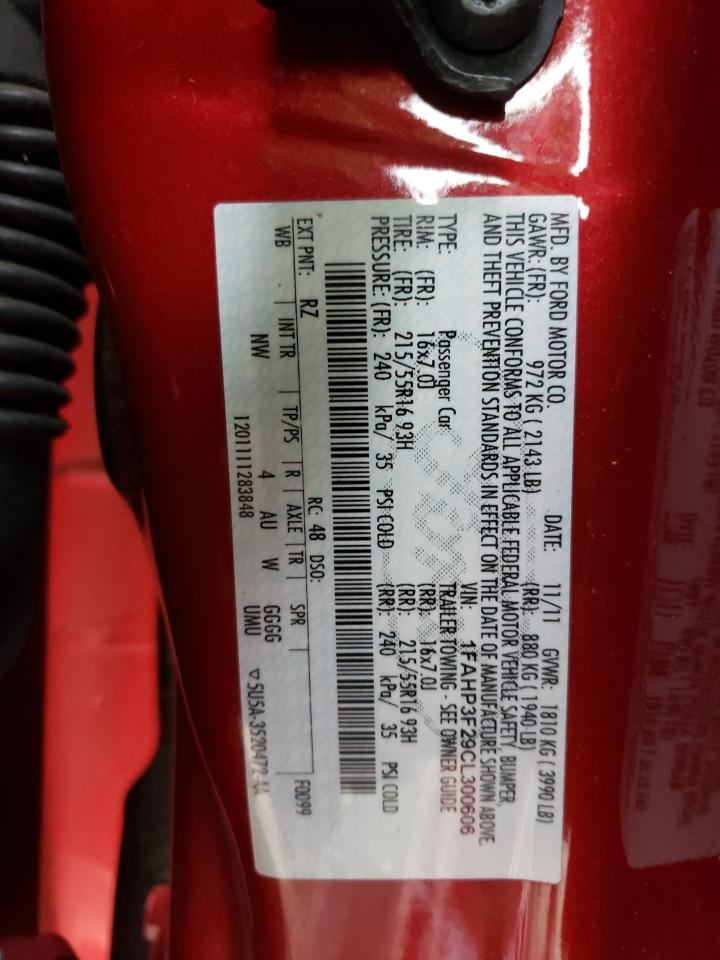 Photo 10 from auction – 2012 FORD FOCUS SE with VIN 1FAHP3F29CL300606