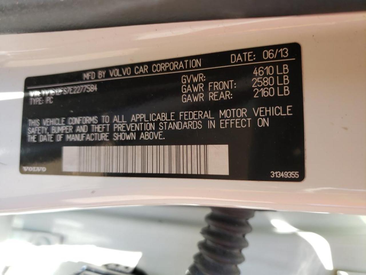 Photo 10 from auction – 2014 VOLVO S60 T5 with VIN YV1612FS7E2277584