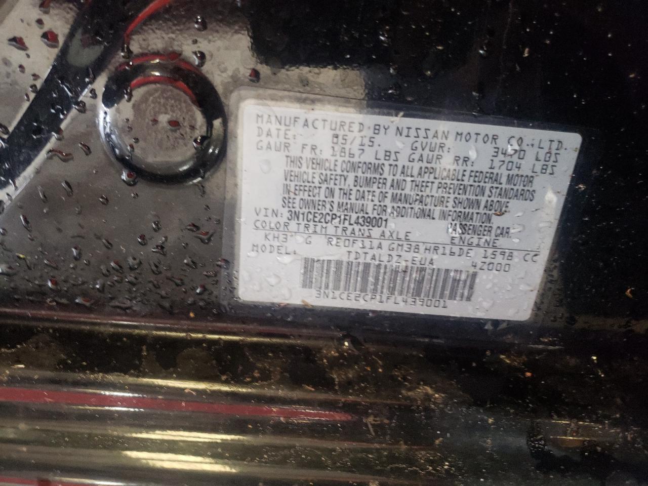Photo 10 from auction – 2015 NISSAN VERSA NOTE with VIN 3N1CE2CP1FL439001