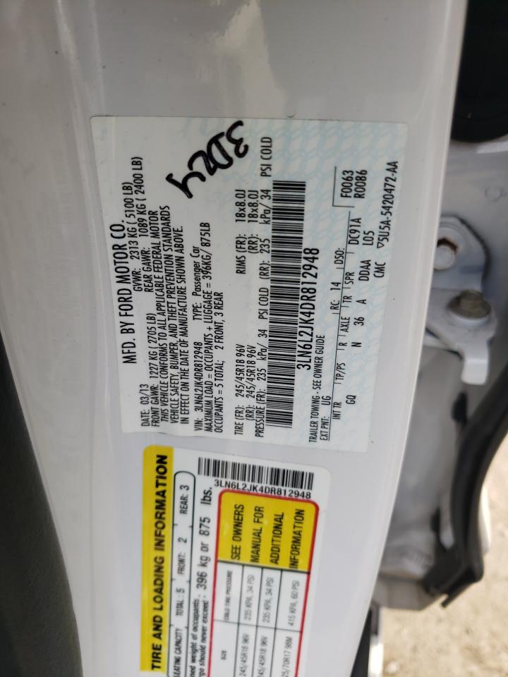 Photo 10 from auction – 2013 LINCOLN MKZ with VIN 3LN6L2JK4DR812948
