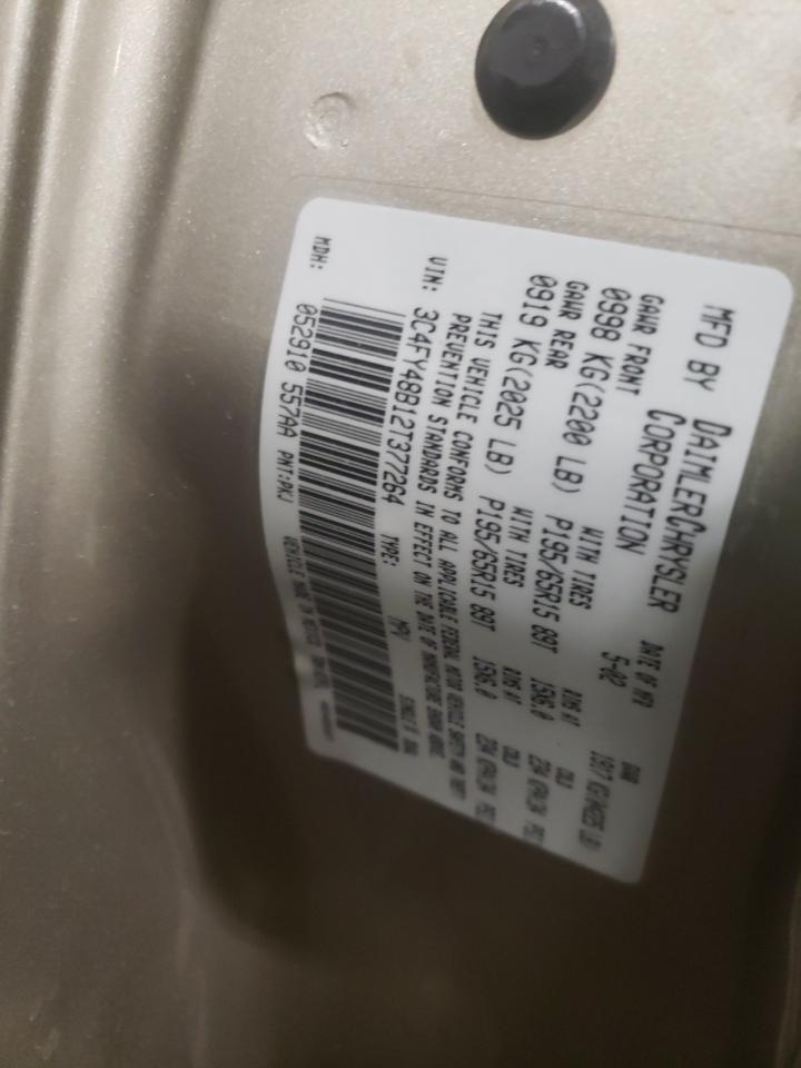 Photo 10 from auction – 2002 CHRYSLER PT CRUISER with VIN 3C4FY48B12T377264