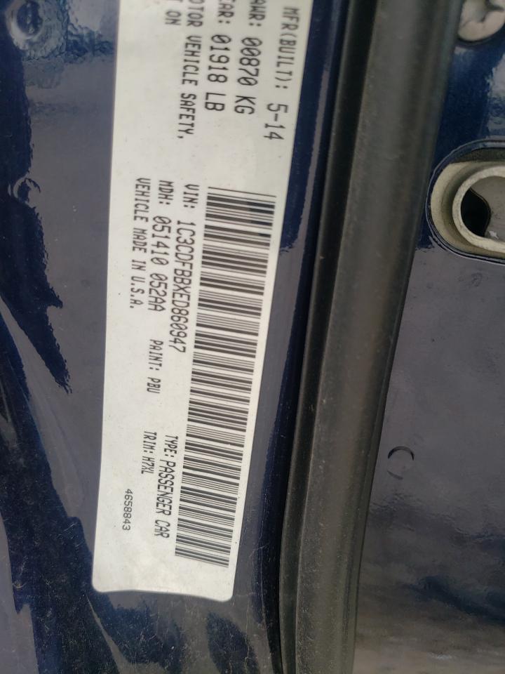Photo 10 from auction – 2014 DODGE DART SXT with VIN 1C3CDFBBXED860947