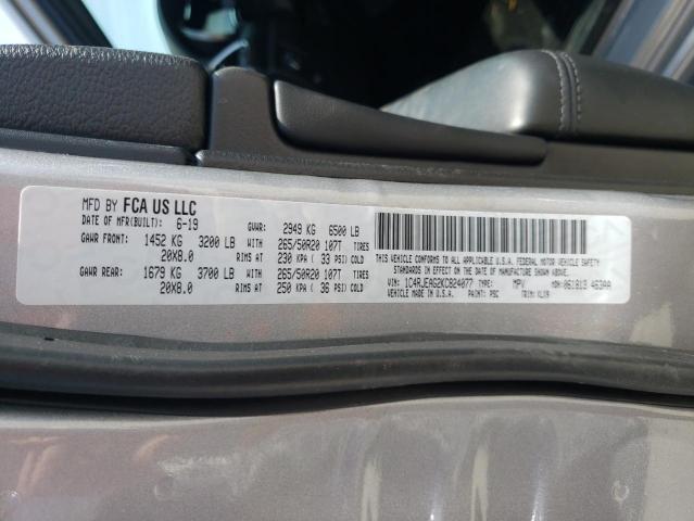 Photo 10 from auction – 2019 JEEP GRAND CHER with VIN 1C4RJEAG2KC824077