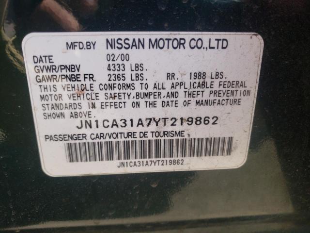 Photo 10 from auction – 2000 NISSAN MAXIMA GLE with VIN JN1CA31A7YT219862