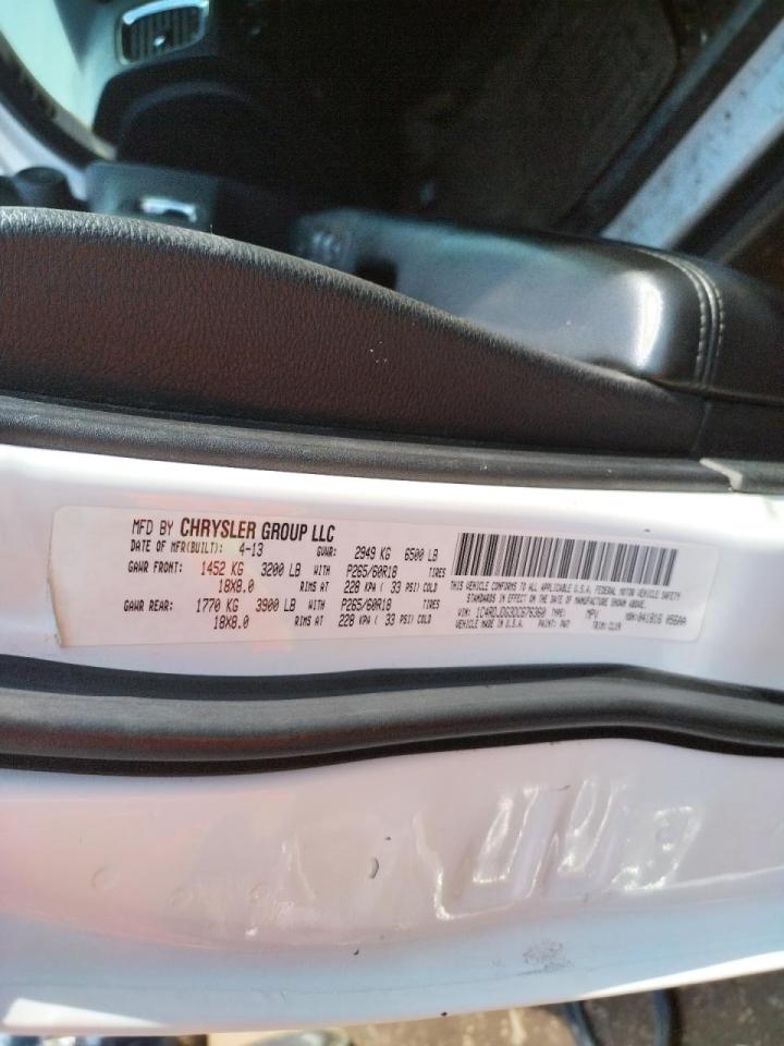Photo 10 from auction – 2013 DODGE DURANGO CR with VIN 1C4RDJDG3DC676360