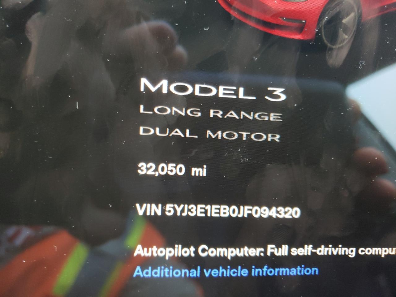 Photo 8 from auction – 2018 TESLA MODEL 3 with VIN 5YJ3E1EB0JF094320