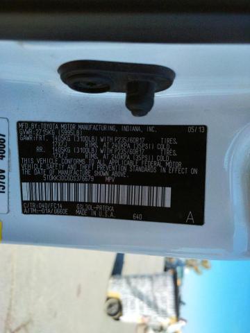 Photo 10 from auction – 2013 TOYOTA SIENNA LE with VIN 5TDKK3DC6DS376679