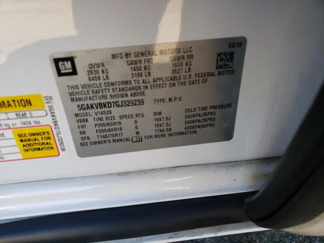 Photo 9 from auction – 2016 BUICK ENCLAVE with VIN 5GAKVBKD7GJ329239