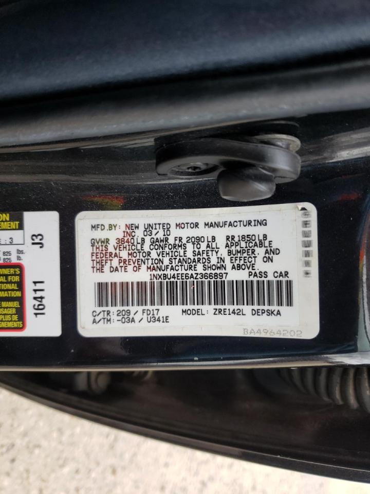 Photo 10 from auction – 2010 TOYOTA COROLLA BA with VIN 1NXBU4EE6AZ366897