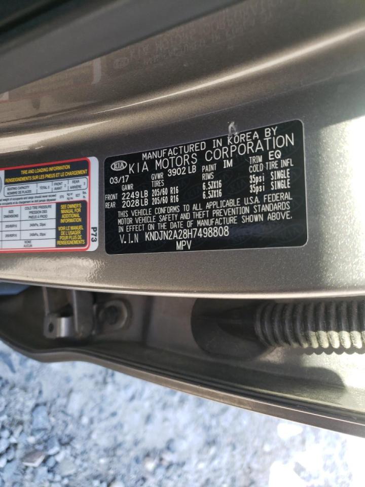 Photo 10 from auction – 2017 KIA SOUL with VIN KNDJN2A28H7498808