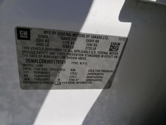 Photo 10 from auction – 2014 CHEVROLET EQUINOX LT with VIN 2GNALCEK9E6179121
