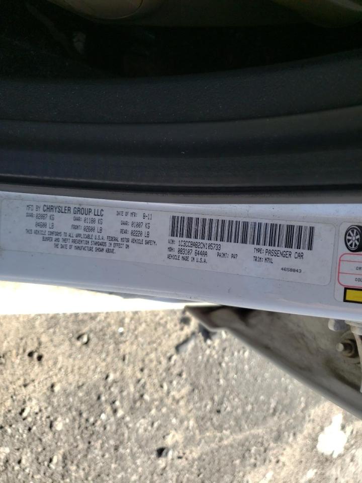 Photo 10 from auction – 2012 CHRYSLER 200 with VIN 1C3CCBAB2CN105733